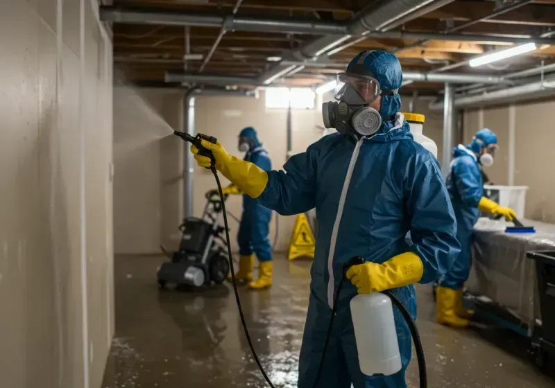 Basement Sanitization and Antimicrobial Treatment process in Vance, AL