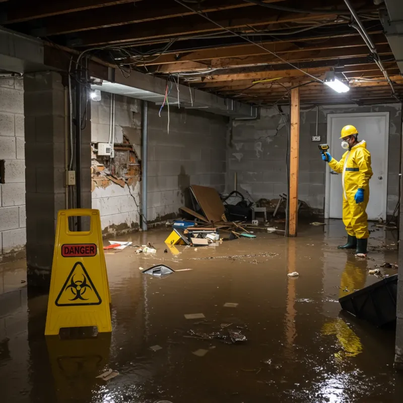 Flooded Basement Electrical Hazard in Vance, AL Property